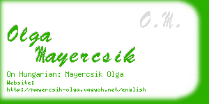 olga mayercsik business card